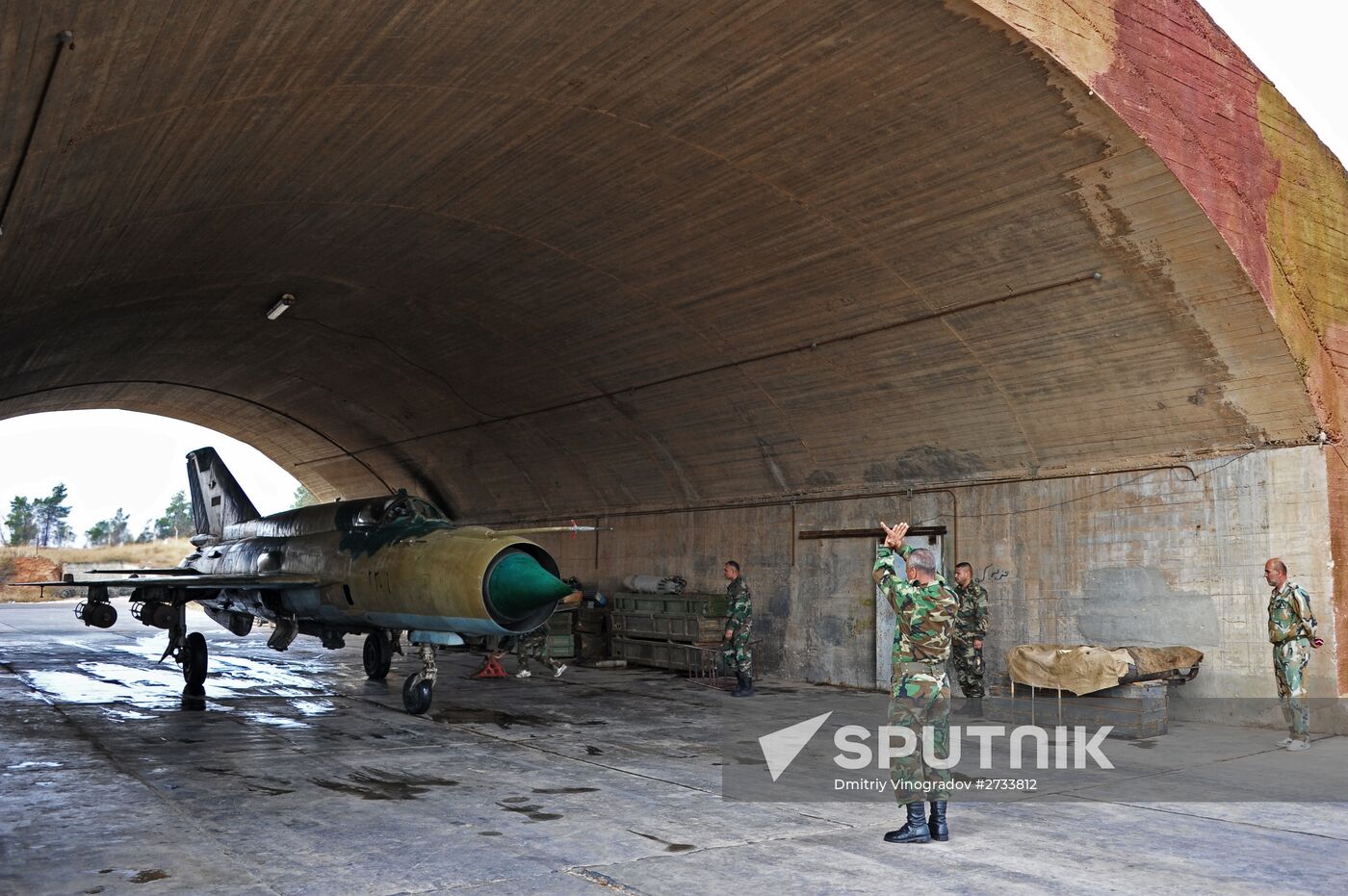 Hama military airbase in Syria