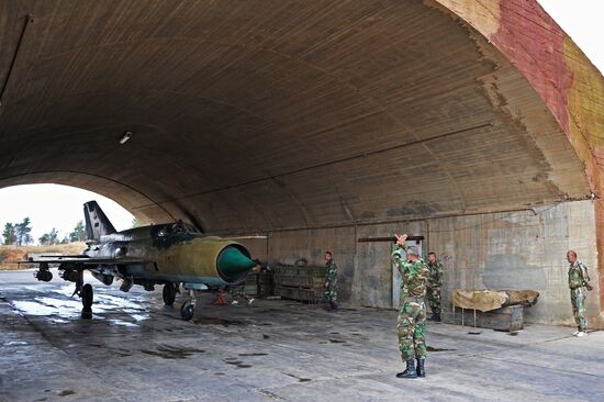 Hama military airbase in Syria