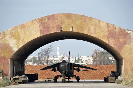 Hama military airbase in Syria