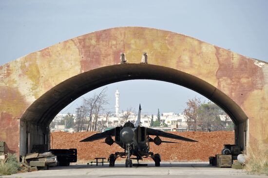Hama military airbase in Syria
