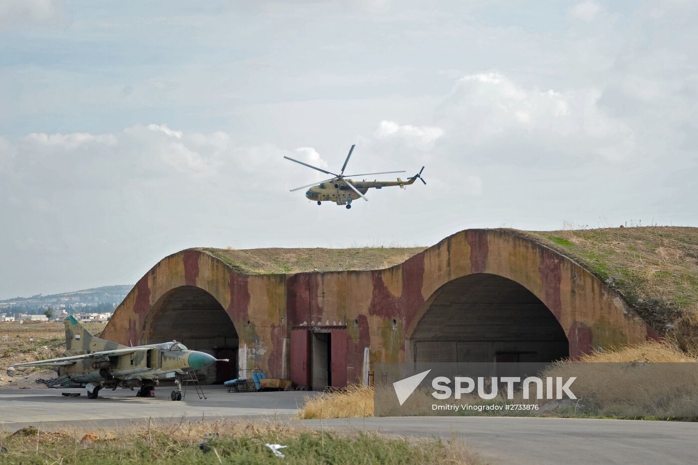 Hama military airbase in Syria