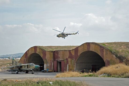 Hama military airbase in Syria