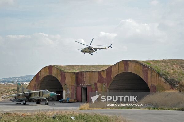 Hama military airbase in Syria