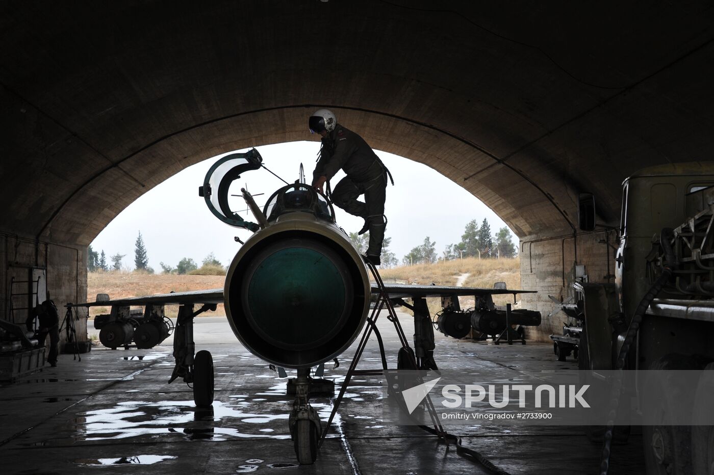 Hama military airbase in Syria