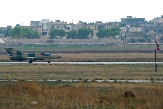 Hama military airbase in Syria