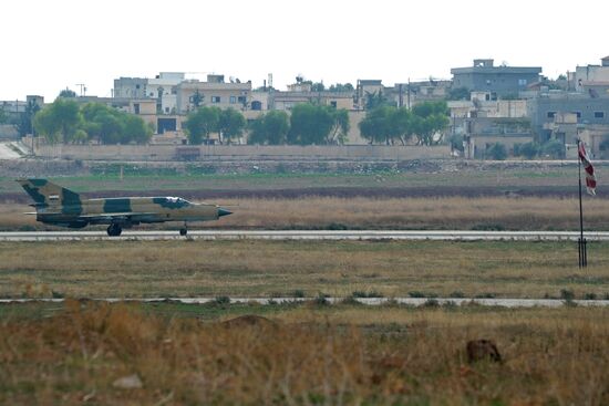 Hama military airbase in Syria