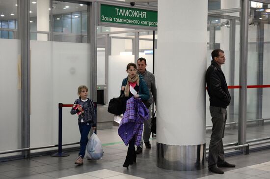 Tourists arrive from Egypt at Vnukovo airport