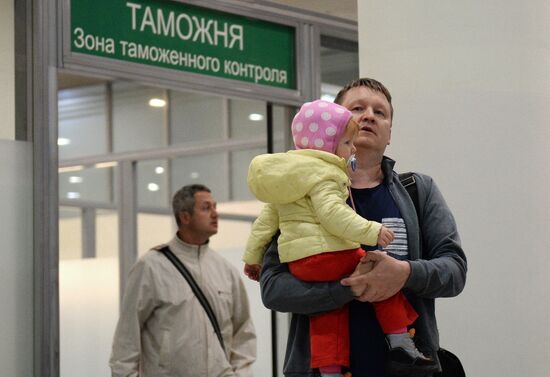 Tourists arrive from Egypt at Vnukovo airport