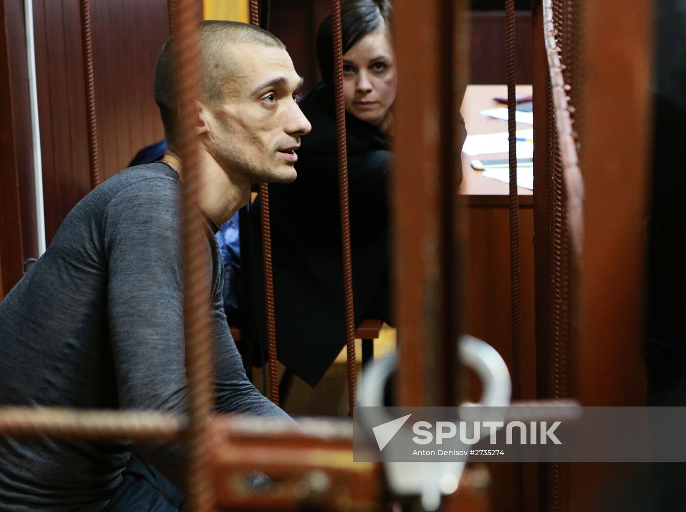 Artist Pyotr Pavlensky at pre-trial detention hearing
