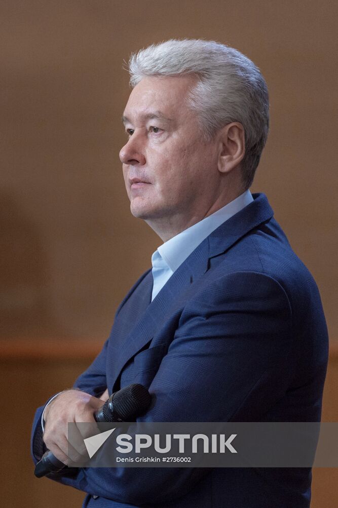 Moscow Mayor Sergei Sobyanin meets with students at Russian Presidential Academy of National Economy and Public Administration