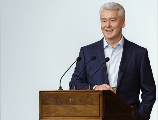 Moscow Mayor Sergei Sobyanin meets with students at Russian Presidential Academy of National Economy and Public Administration