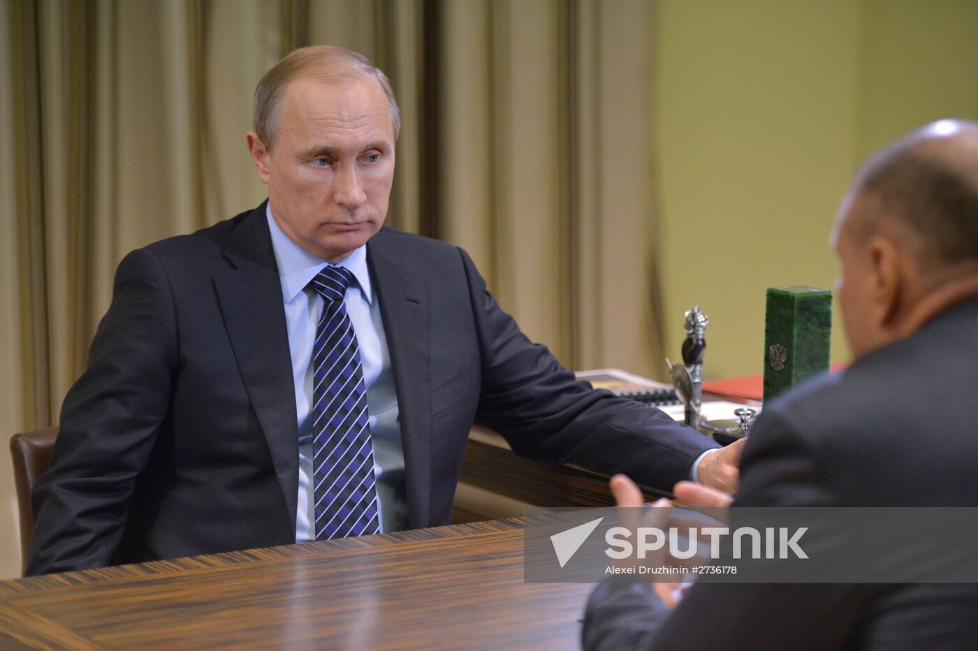 Vladimir Putin meets with Norilsk Nickel general director Vladimir Potanin