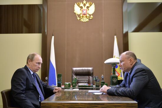 Vladimir Putin meets with Norilsk Nickel general director Vladimir Potanin