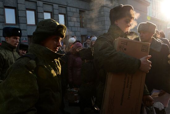 Conscription campaign in Novosibirsk