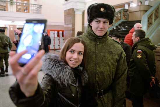 Conscription campaign in Novosibirsk