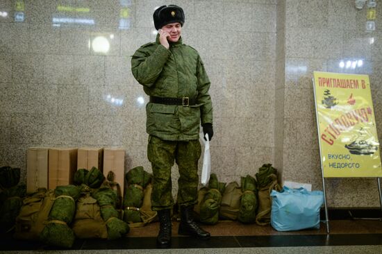 Conscription campaign in Novosibirsk