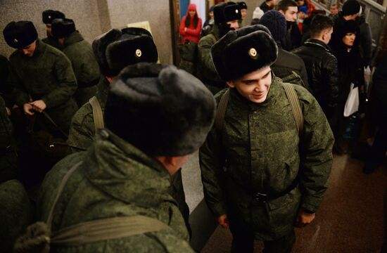 Conscription campaign in Novosibirsk