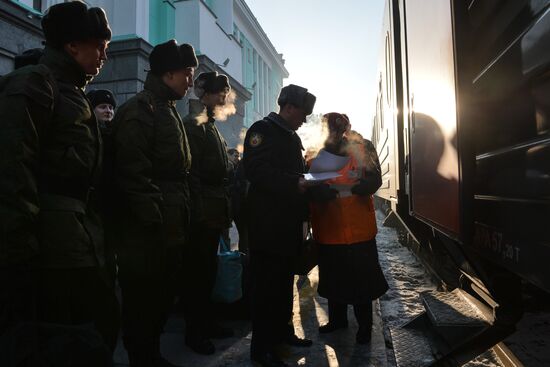 Conscription campaign in Novosibirsk