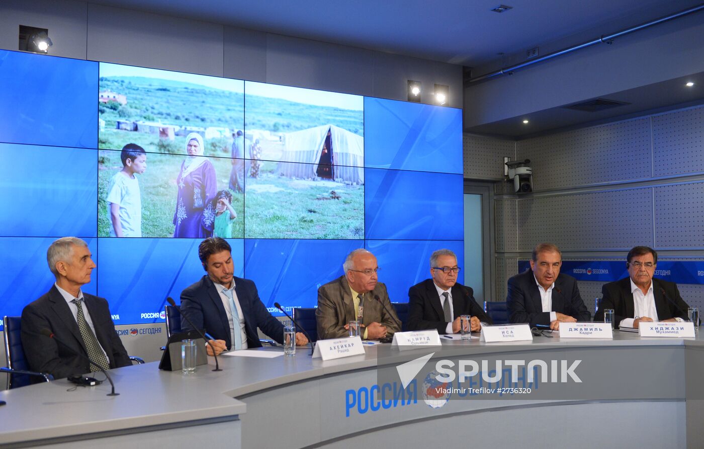 News conference by Syrian opposition leaders in Moscow