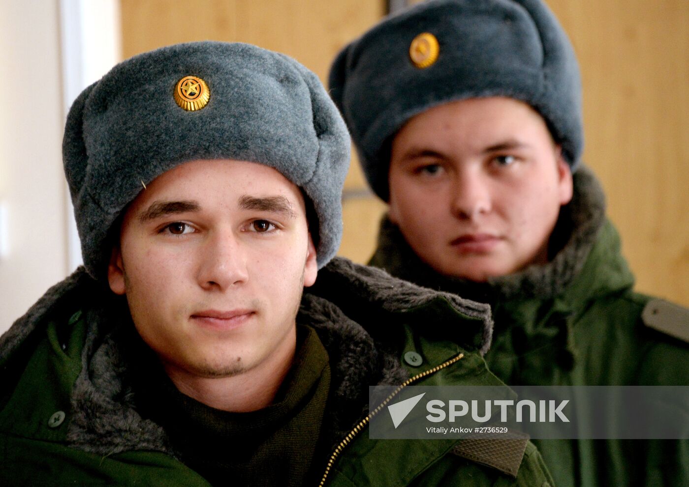 Calling up for miltiary service in Russian towns