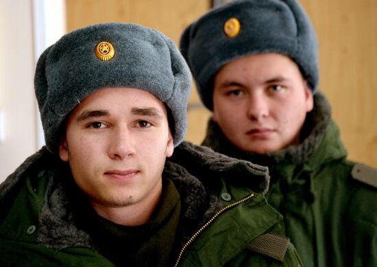 Calling up for miltiary service in Russian towns