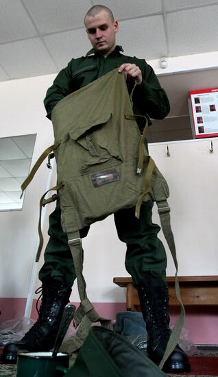 Calling up for miltiary service in Russian towns
