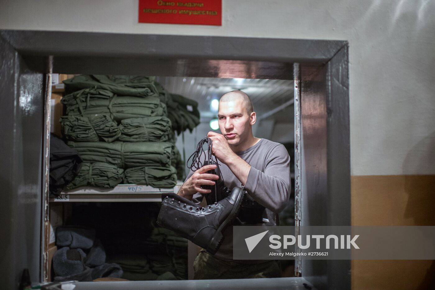 Calling up for miltiary service in Russian towns