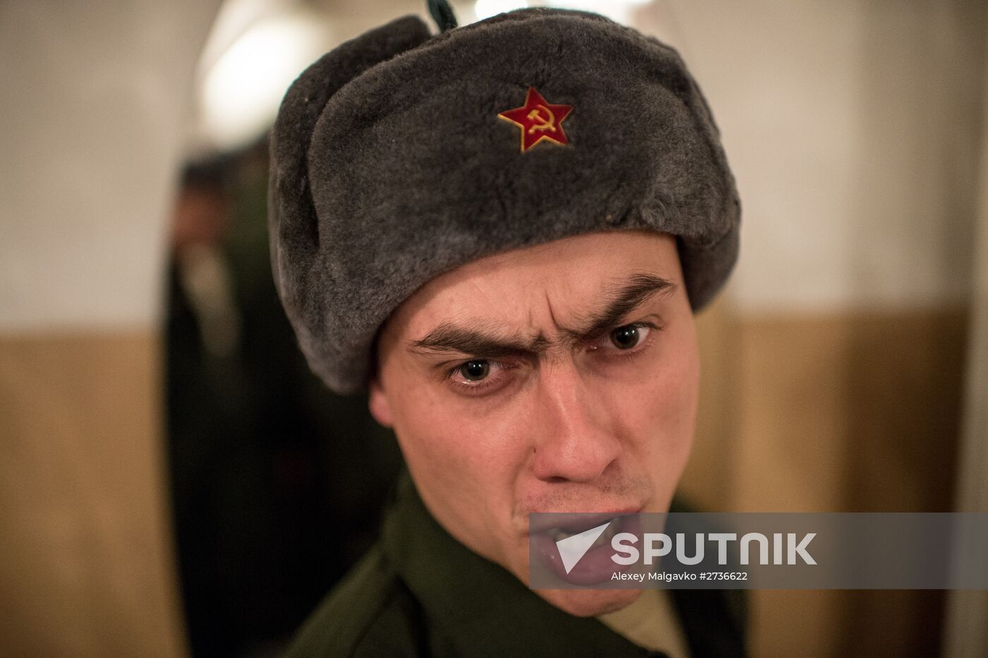 Calling up for miltiary service in Russian towns