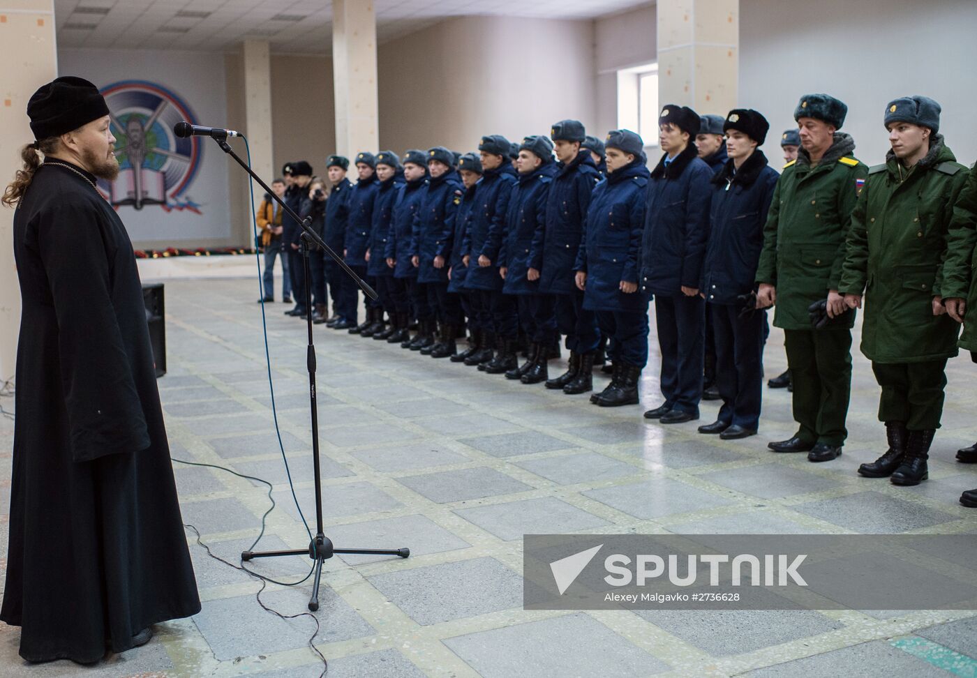 Calling up for miltiary service in Russian towns