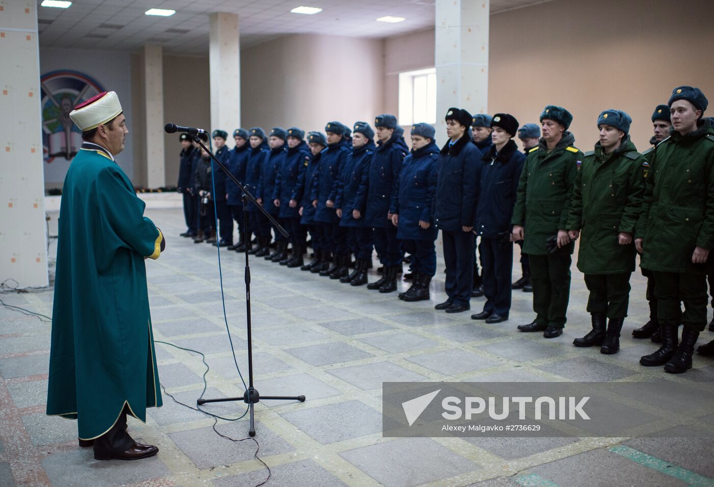 Calling up for miltiary service in Russian towns
