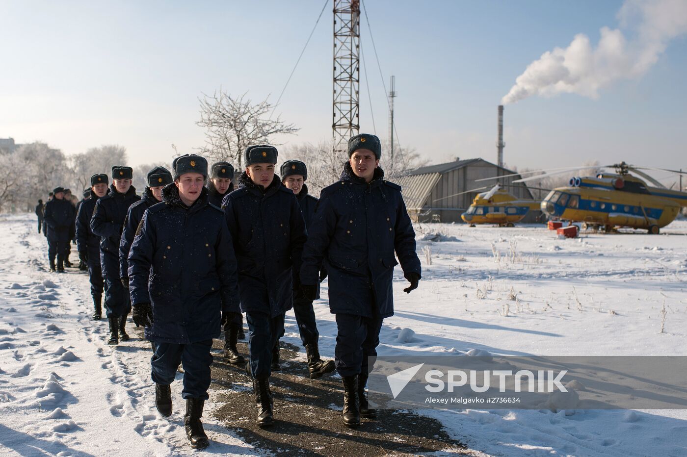 Calling up for miltiary service in Russian towns