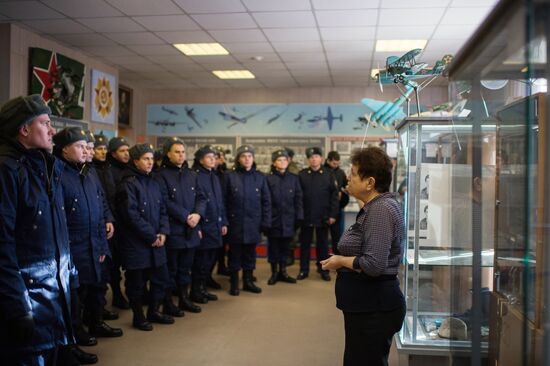 Calling up for miltiary service in Russian towns