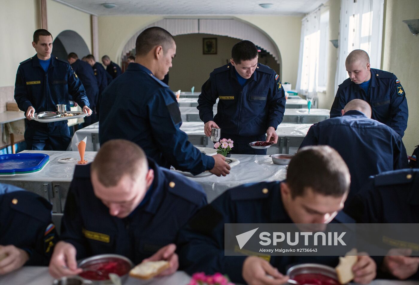 Calling up for miltiary service in Russian towns