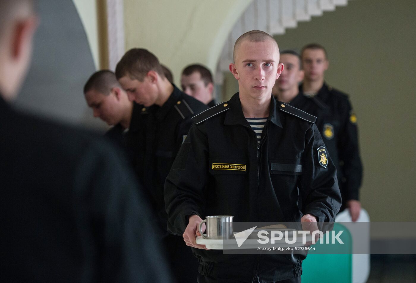 Calling up for miltiary service in Russian towns