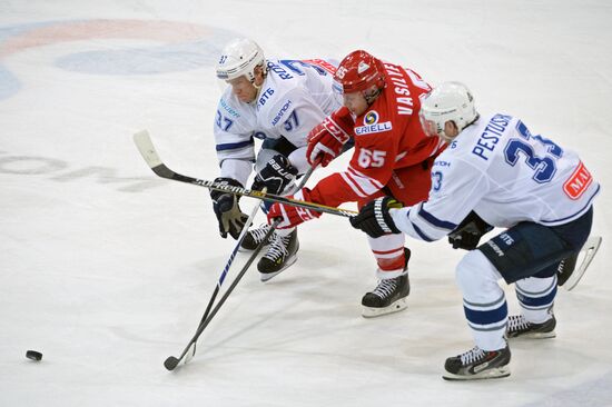 Kontinental Hockey League. Spartak vs. Dynamo Moscow