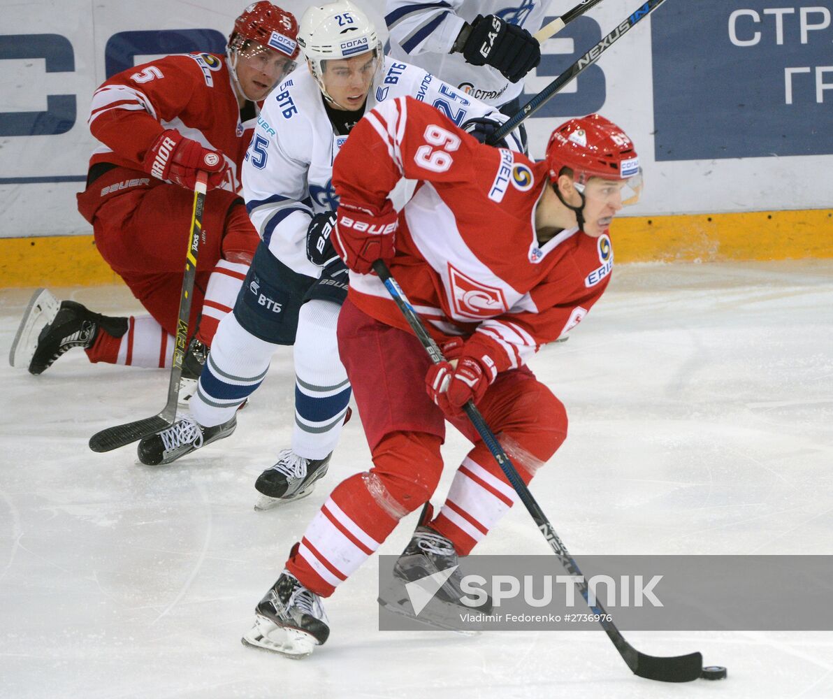 Kontinental Hockey League. Spartak vs. Dynamo Moscow