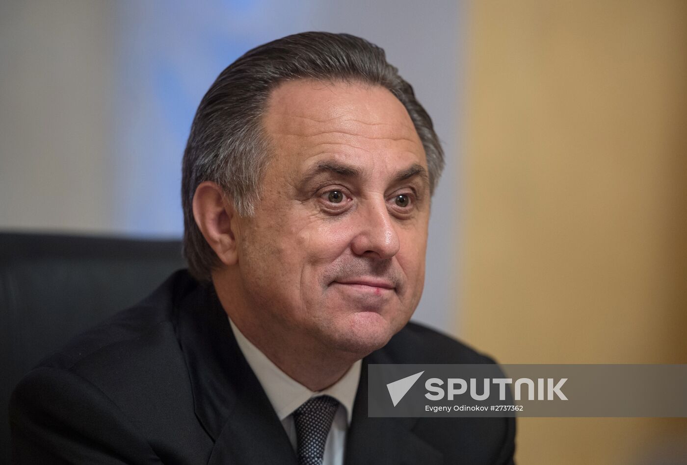 Russian Minister of Sport Vitaly Mutko gives news conference