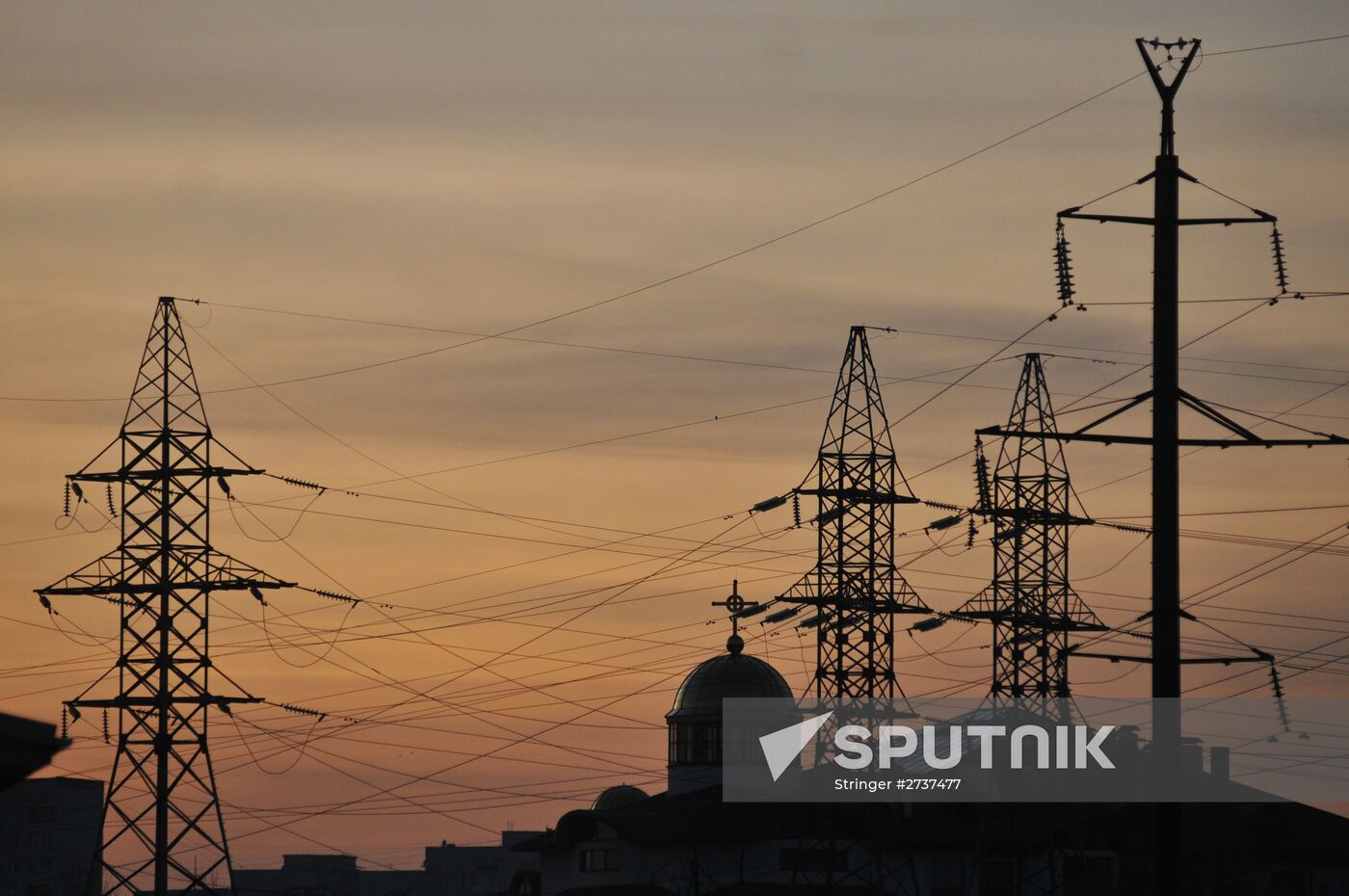 Power transmission lines in Lvov region