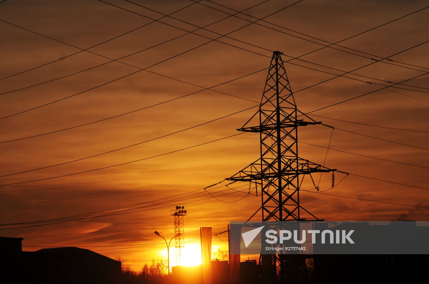 Power transmission lines in Lvov region