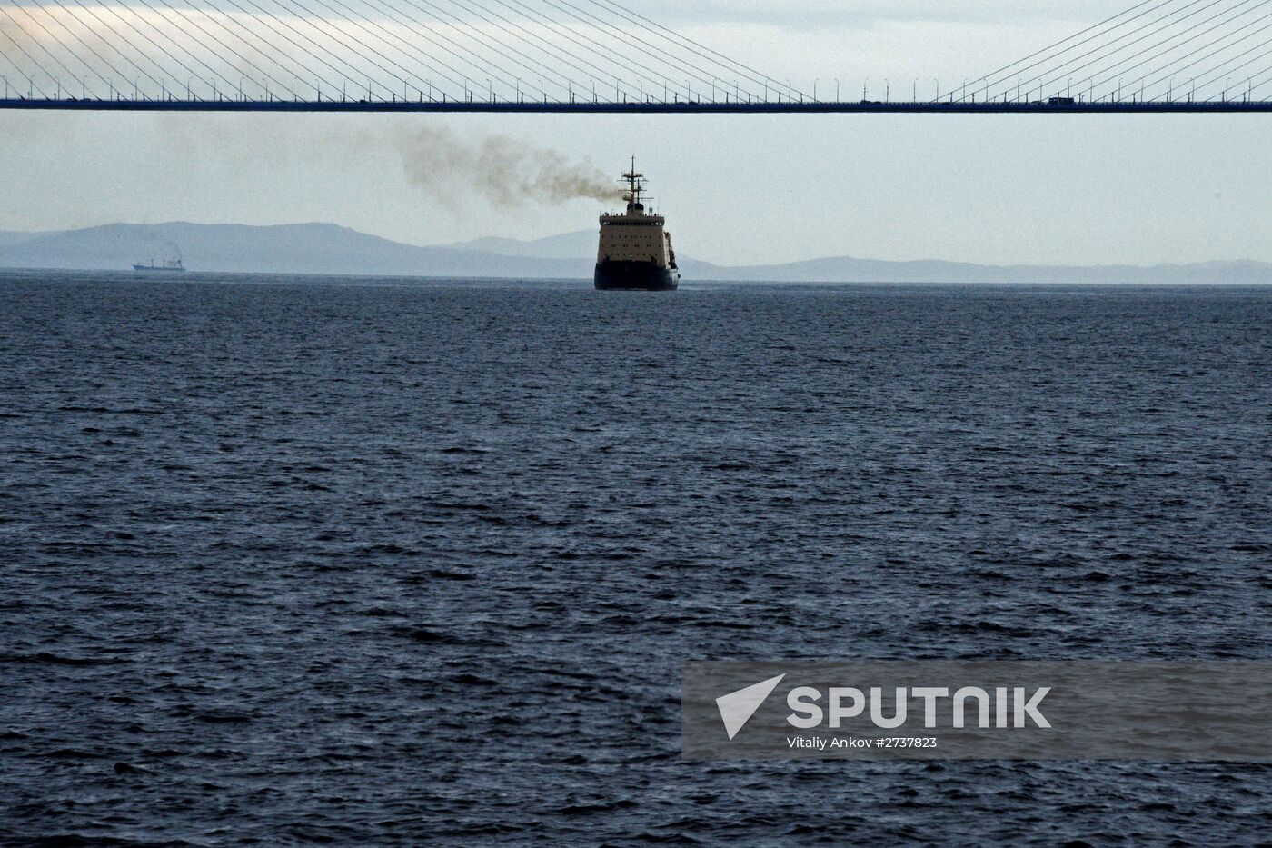 Krasin icebreaker arrives in Vladivostok port