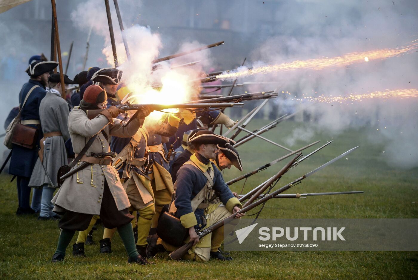 Reenactment of Battle of Narva in Great Northern War