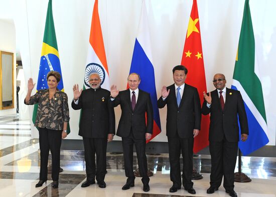 Russian President Vladimir Putin takes part in informal BRICS summit in Antalya