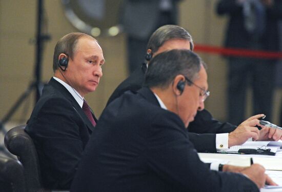 Russian President Vladimir Putin takes part in informal BRICS summit in Antalya