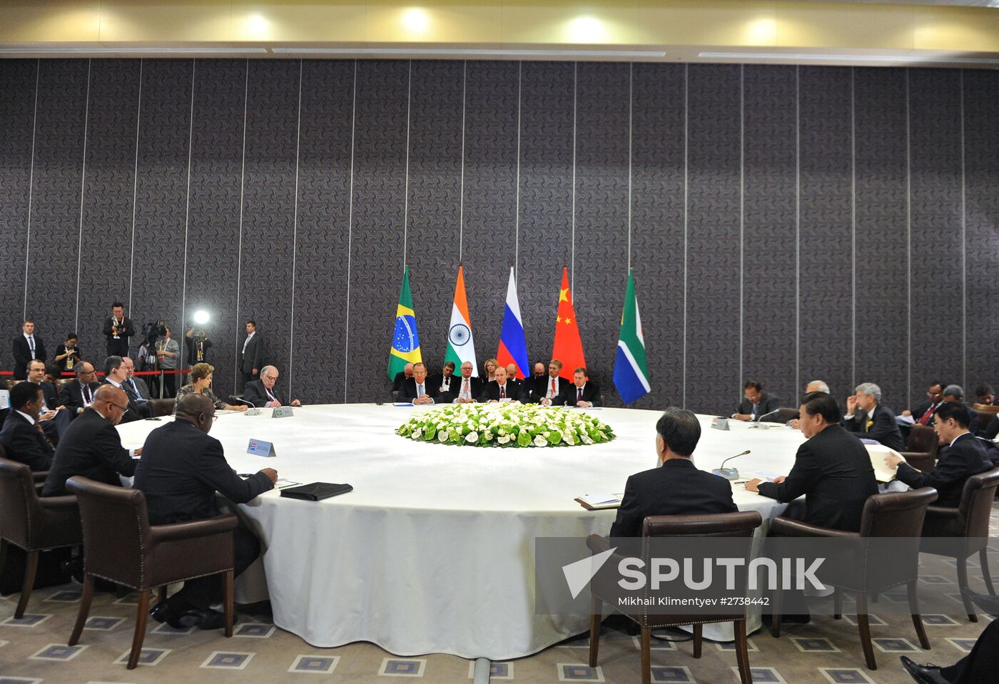 Russian President Vladimir Putin takes part in unofficial BRICS summit in Antalya