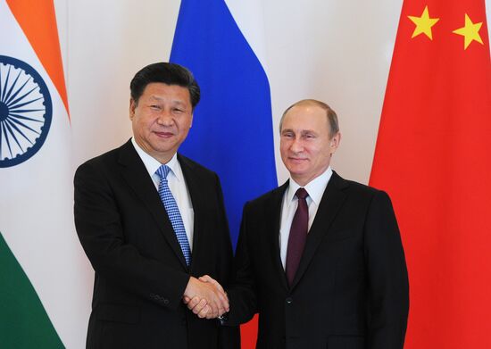 Russian President Vladimir Putin takes part in informal BRICS summit in Antalya