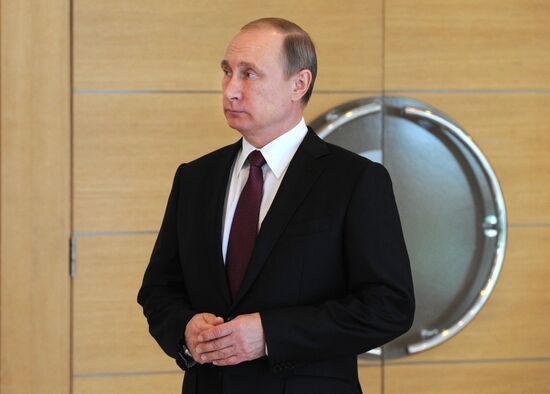 Russian President Vladimir Putin takes part in informal BRICS summit in Antalya