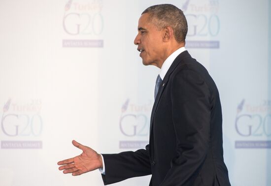Vladimir Putin takes part in G20 summit in Turkey