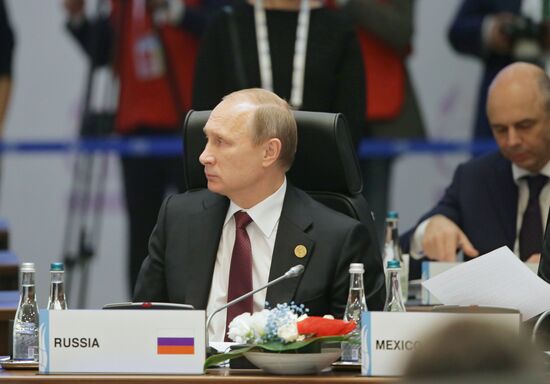 Vladimir Putin takes part in G20 summit in Turkey