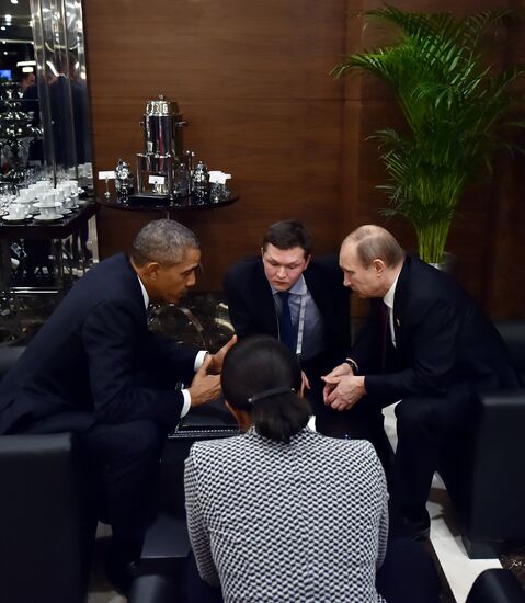 Vladimir Putin takes part in G20 summit in Turkey