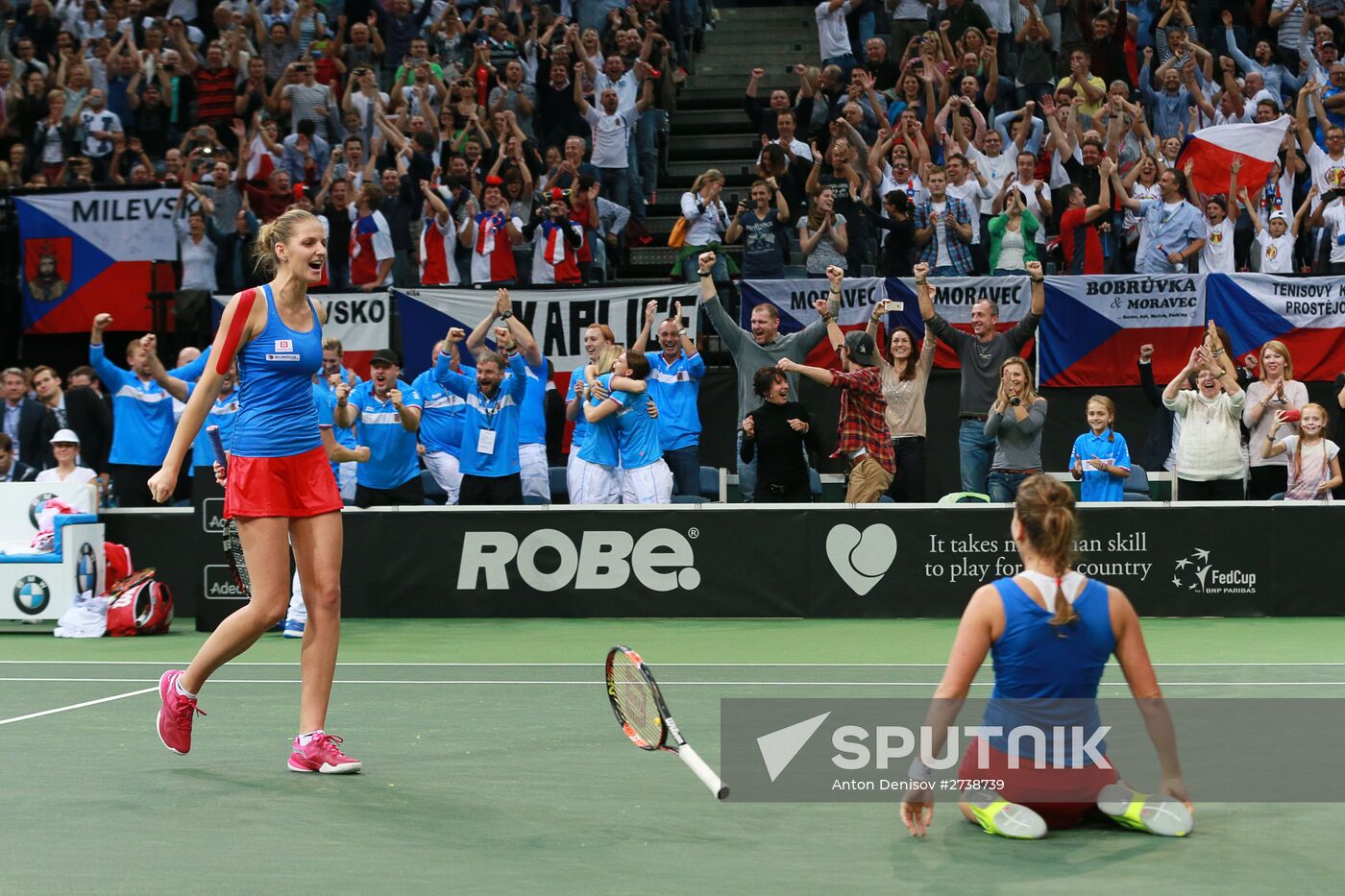 Tennis. Fed Cup Final. Czech Republic vs. Russia. Day Two